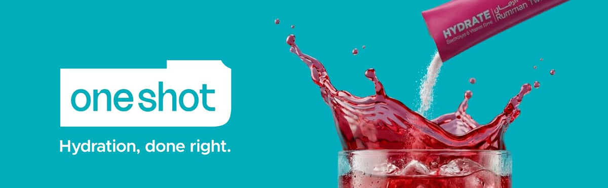 OneShot Hydrate Electrolyte & Vitamin Powder - Hibiscus Dream, Sugar-Free, 14 Sachets - 1
