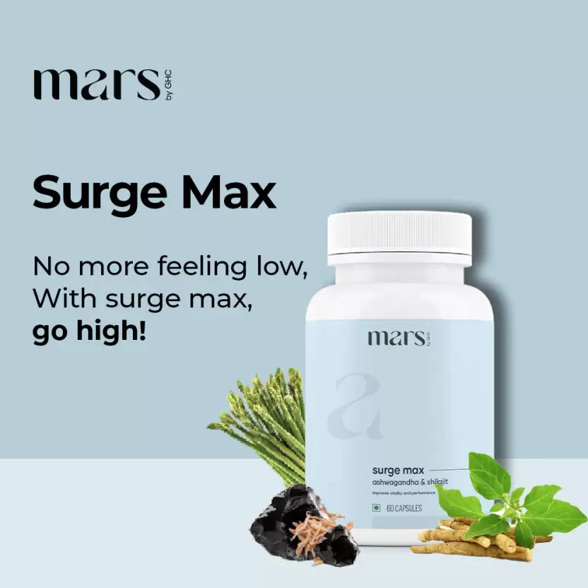 GHC Mars Surge Max Ashwagandha and Shilajit Capsules, Pack of 2 - 60 Caps Each - Image 6