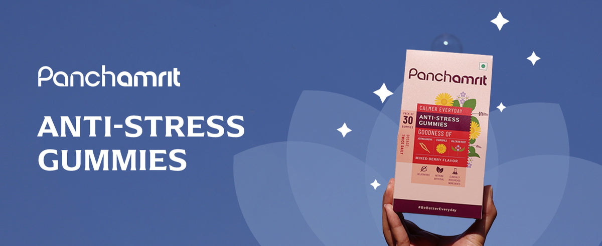 Panchamrit Anti-stress Gummies with Ashwagandha, Chamomile & Valerian Root - 30 Gummies - 1