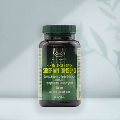 Ultimate Siberian Ginseng Capsules - Herbal Supplement, 250mg, 90 Count