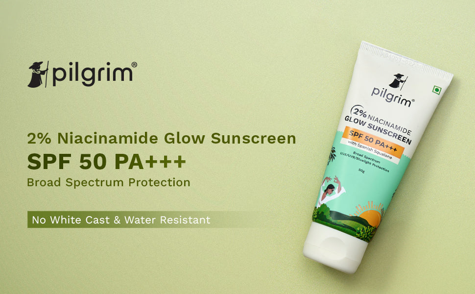 Pilgrim 2% Niacinamide Glow Gel Sunscreen SPF 50+ with Squalane - 50g - 1