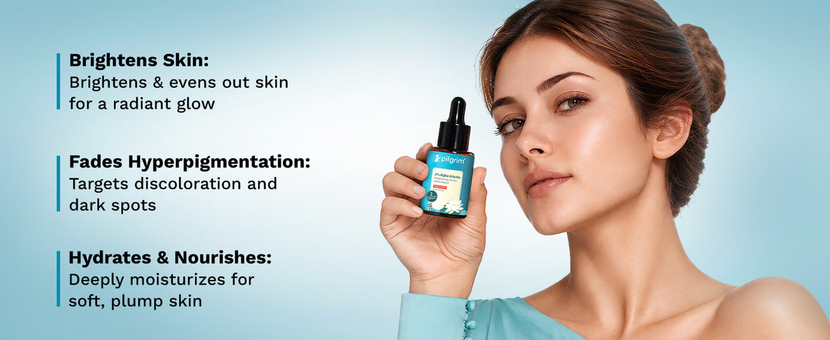 Pilgrim Korean Brightening Face Serum with Alpha Arbutin & Vitamin C - 30ml - 2