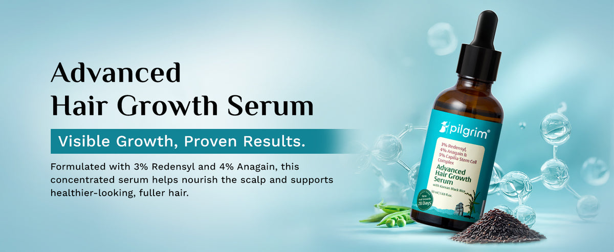 Pilgrim Hair Growth Serum with Redensyl, Anagain, Capilia StemCell - 50ml - 1