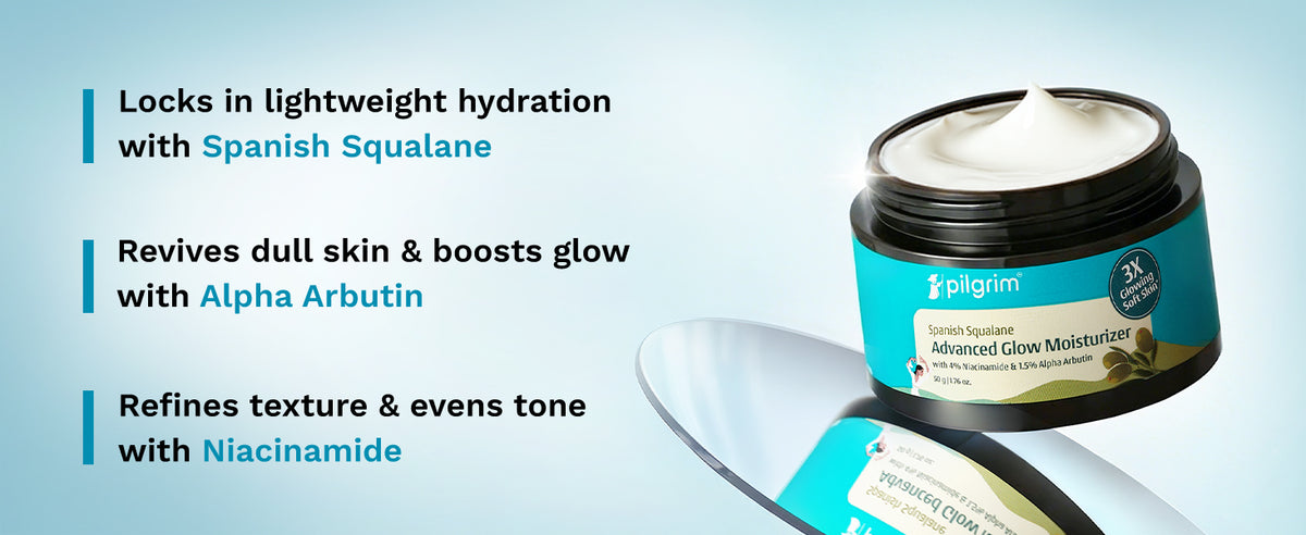 Pilgrim Squalane Glow Face Moisturizer with Niacinamide & Vitamin C - 50g - 3