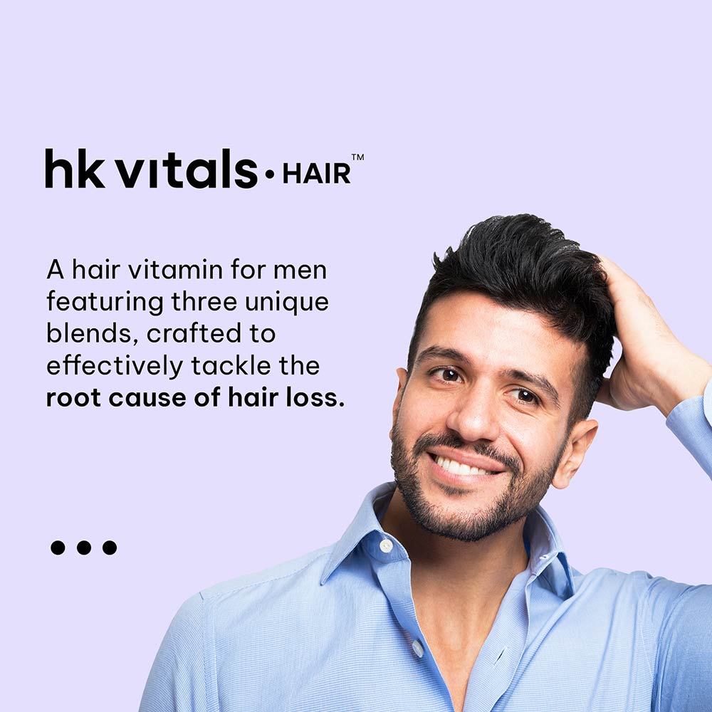 HK Vitals Hair Vitamin with DHT Blockers - Omega & Biotin Capsules, 60 Count - Image 2