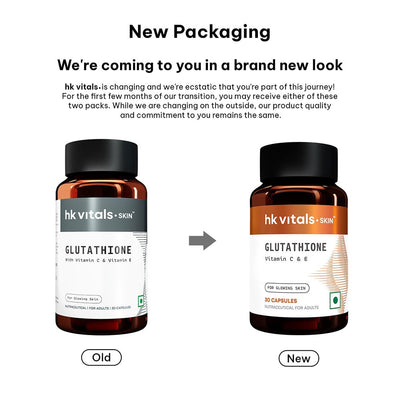 HK Vitals Glutathione Capsules with Vitamin C & E, Biotin - 30 Veg Capsules - Image 2