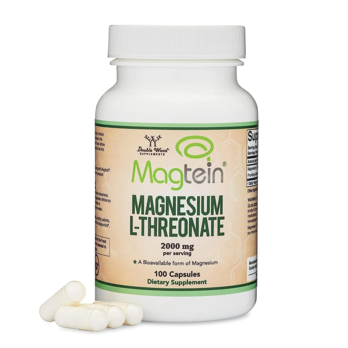 Doublewood Magnesium L-Threonate Capsules - 100 Count - Image 5