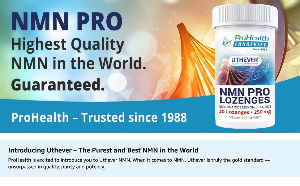 أقراص ProHealth NAD+ Pro التي تحتوي على 250 مجم من Uthever NMN، عبوة 30 قرصاً - 1