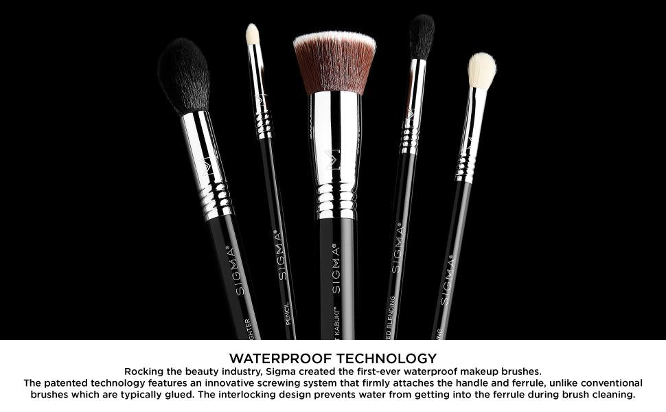 Sigma Beauty Essential Trio Brush Set - Synthetic Face & Eye Brushes, Vegan & Cruelty-Free - 3 Pieces - 4