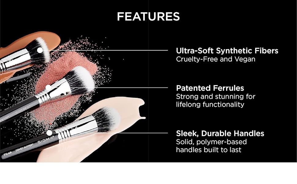 Sigma Beauty F83 Curved Kabuki Makeup Brush - Professional, Vegan, Cruelty-Free - 3