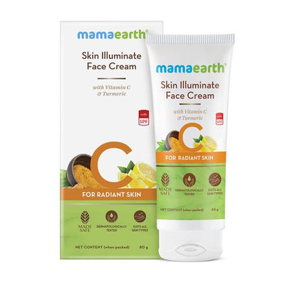 Mamaearth Skin Illuminate Face Cream with Vitamin C & Turmeric - 80g - Image 6