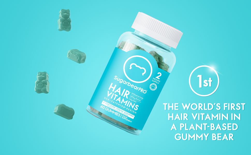 Sugarbear Vegan Hair Vitamin Gummies - 62 Count - 1