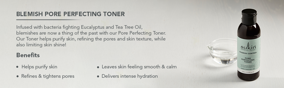Sukin Blemish Control Pore Perfecting Toner with Eucalyptus & Tea Tree Oil - 125ml - 3