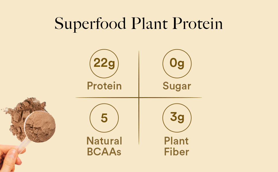 Wellbeing Nutrition Superfood Plant Protein Italian Café Mocha - Sports Nutrition Powder - 5