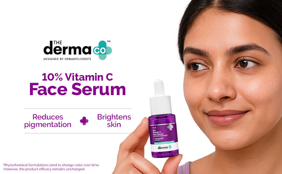 The Derma Co Vitamin C Face Serum - 10% with Niacinamide & Hyaluronic Acid, 10ml - 1