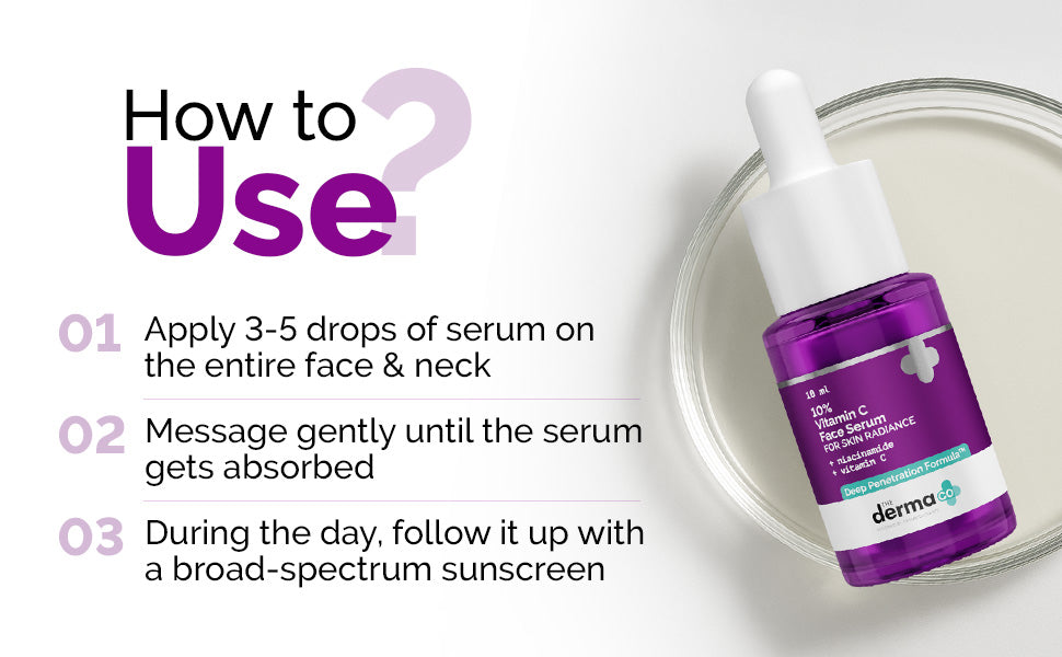 The Derma Co Vitamin C Face Serum - 10% with Niacinamide & Hyaluronic Acid, 10ml - 4