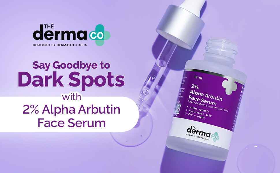 The Derma Co 2% Alpha Arbutin Face Serum - Dark Spot Corrector with Hyaluronic Acid, 30ml - 1