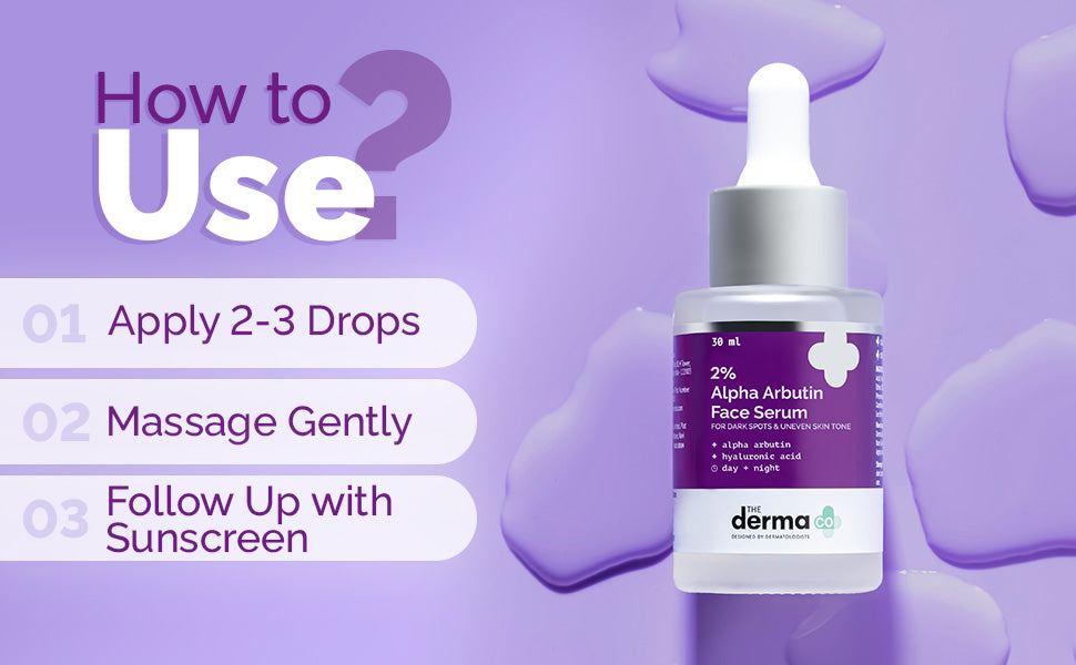 The Derma Co 2% Alpha Arbutin Face Serum - Dark Spot Corrector with Hyaluronic Acid, 30ml - 5