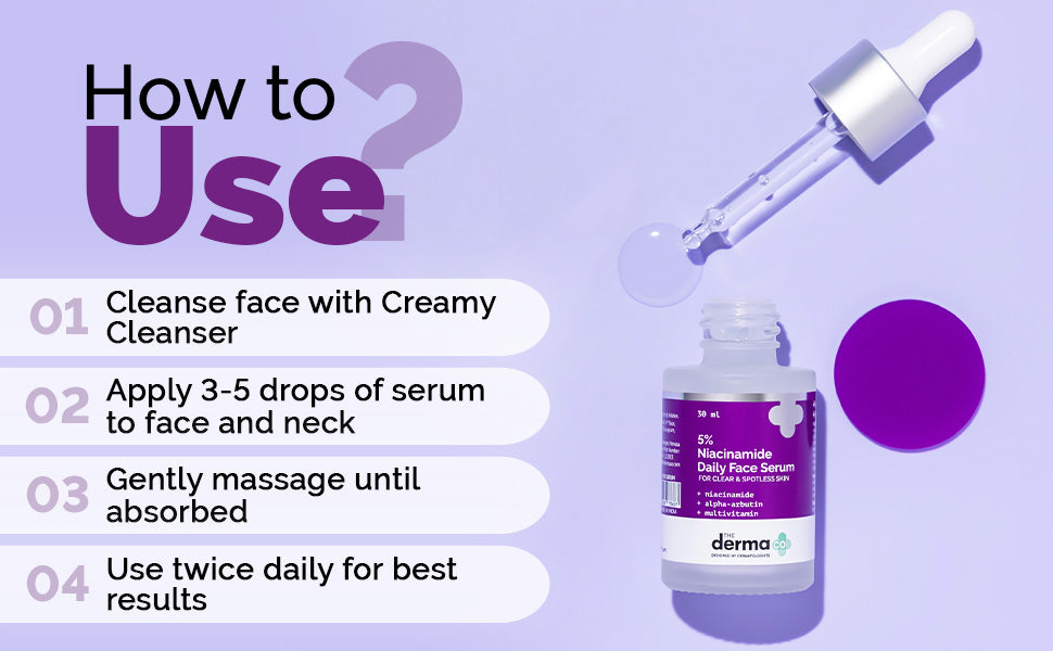 The Derma Co 5% Niacinamide Face Serum with Alpha-Arbutin, 30ml - 4