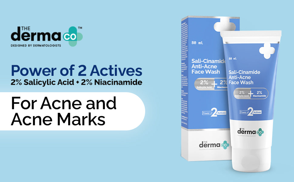 The Derma Co Sali-Cinamide Face Wash - 2% Salicylic & 2% Niacinamide - 80ml - 1