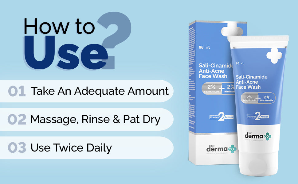 The Derma Co Sali-Cinamide Face Wash - 2% Salicylic & 2% Niacinamide - 80ml - 5