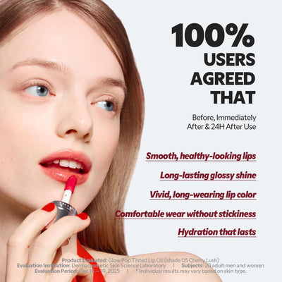 TIRTIR Glow Pop Tinted Lip Oil - Honey Pomelo, Hydrating 0.15 Oz