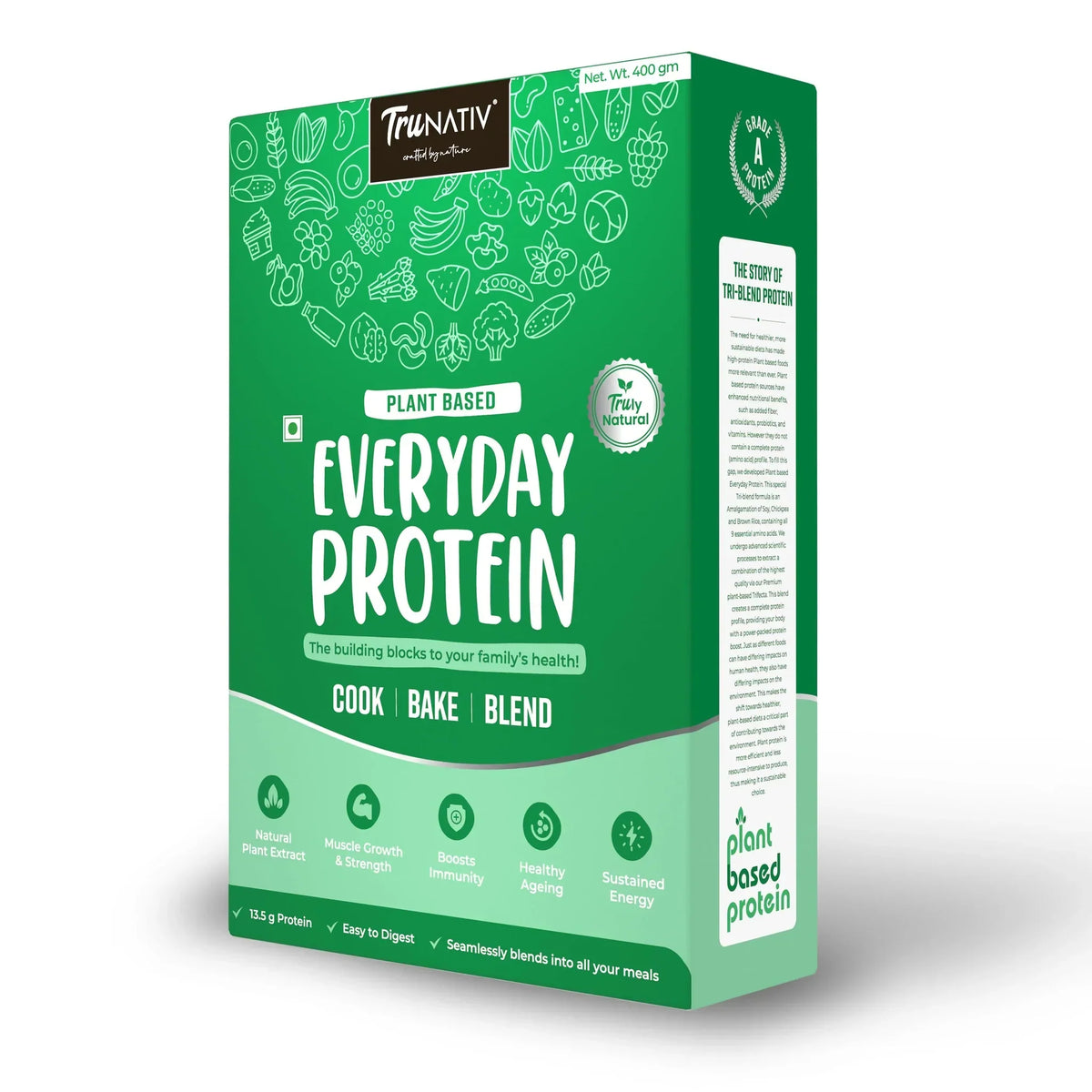 TruNativ Plant Based Everyday Protein Powder - Cook-Ready, Versatile - 1 Pack
