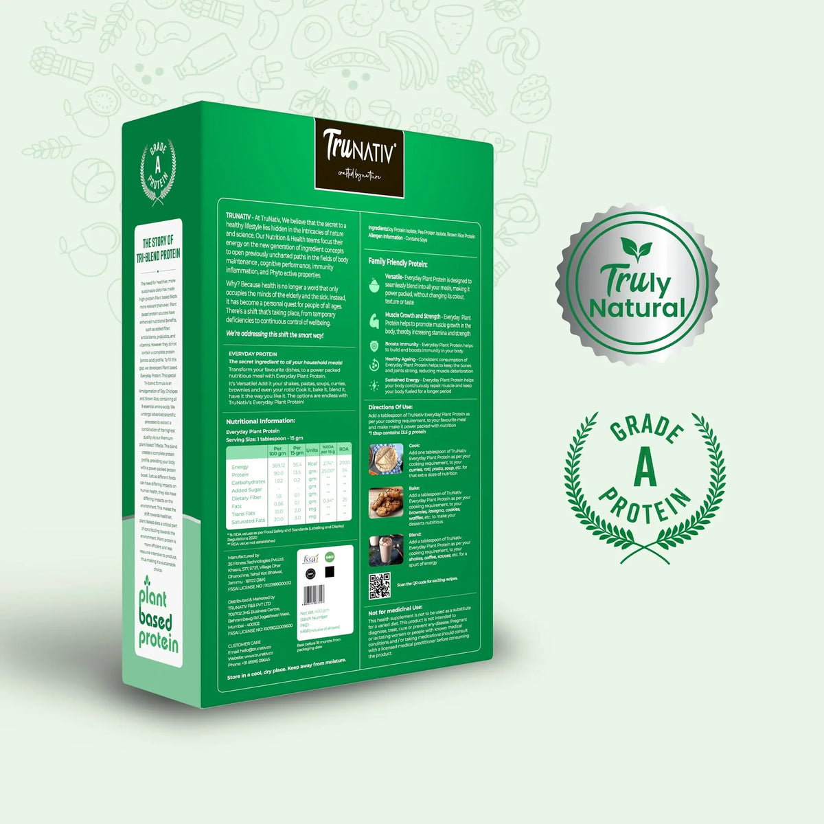 TruNativ Plant Based Everyday Protein Powder - Cook-Ready, Versatile - 1 Pack - Image 7