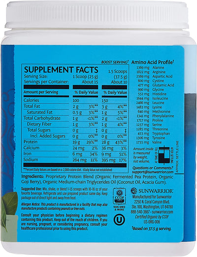 Sunwarrior Protein Warrior Blend Unflavored Powder, 375g - Image 4