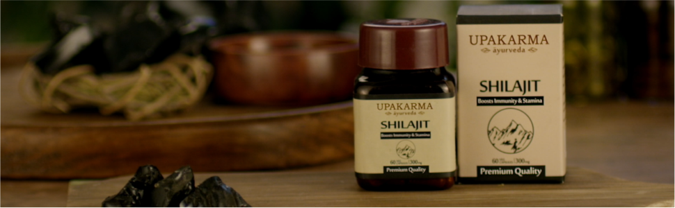 Upakarma Ayurveda Shilajit Capsules - 100% Pure, 1200mg Daily Dosage, 90 Veg Capsules - 1