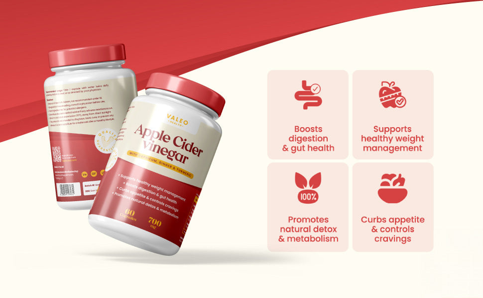 Valeo Apple Cider Vinegar Capsules with Mother - 60 Count - 2