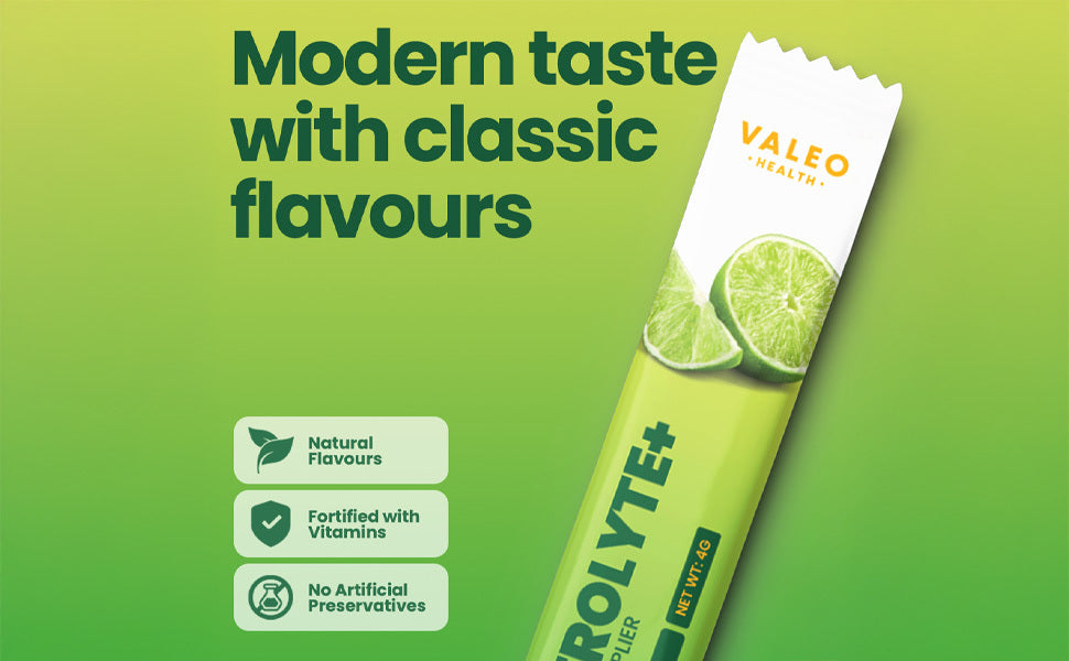 Valeo Hydration Electrolyte+ Drink Mix - Lemon & Lime, 20 Stick Packs, Sugar-Free - 2