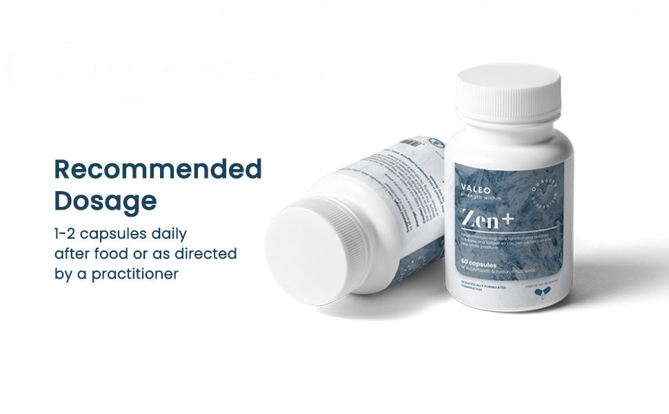 Valeo Zen+ Vegan Capsules - Magnesium & L-Theanine Support, 60 Pack - 4