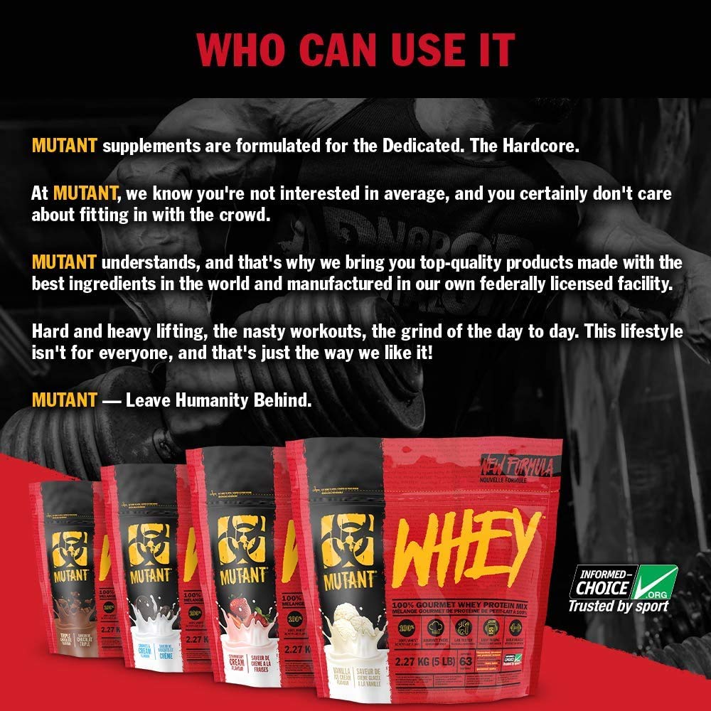 Mutant Whey Triple Chocolate Whey Protein Powder 2.27Kg 5Lb (6/Case) - Image 3