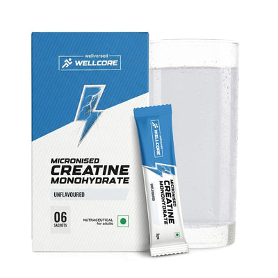 Wellcore Pure Micronised Creatine Powder, Unflavoured - 6 Sachets