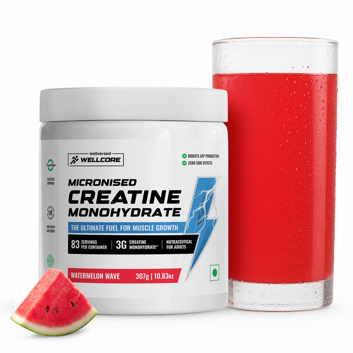 Wellcore Creatine Watermelon Wave Sports Nutrition Powder - 307g