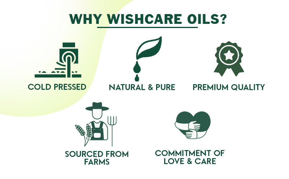 WishCare 100% Pure Unrefined Cold Pressed Hair & Skin Oil with Olive, 200ml - 5