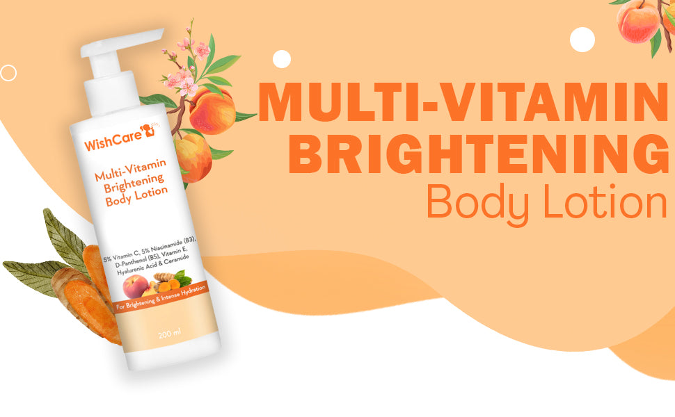 WishCare Multi-Vitamin Brightening Body Lotion - 5% Vitamin C & Niacinamide, 200ml - 1
