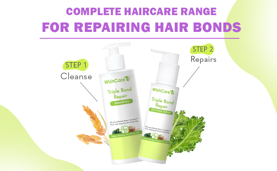 WishCare Triple Bond Repair Booster Hair Serum - 10% AminoPeptide Complex - 100ml - 7