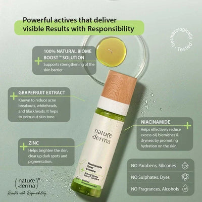 Nature Derma Brightening Toner Essence - Face Serum Treatment, 100ml