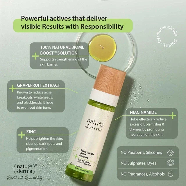 Nature Derma Brightening Toner Essence - Face Serum Treatment, 100ml