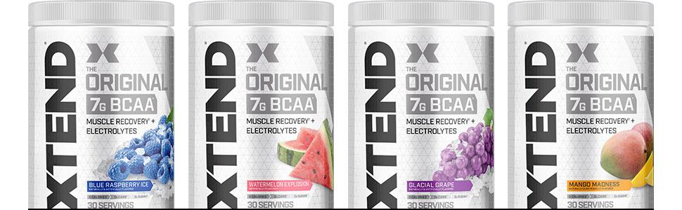 XTEND BCAA Blue Raspberry Ice Sports Nutrition Powder - 30 Servings - 2
