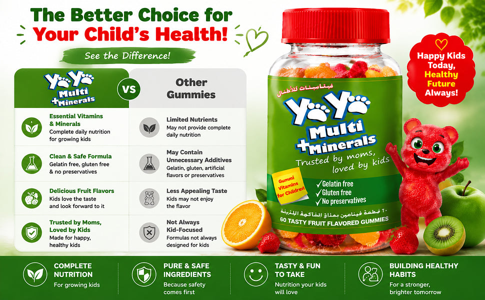 YAYA MULTI + MINERALS for children, Bottle of 60 Tasty Fruit Flavored Gummies - 5