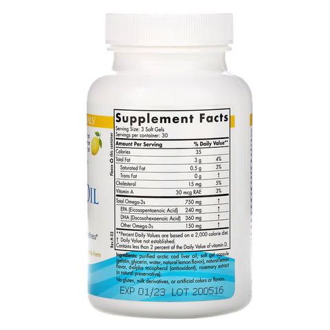 Arctic Cod Liver Oil Lemon x 90 Soft Gels
