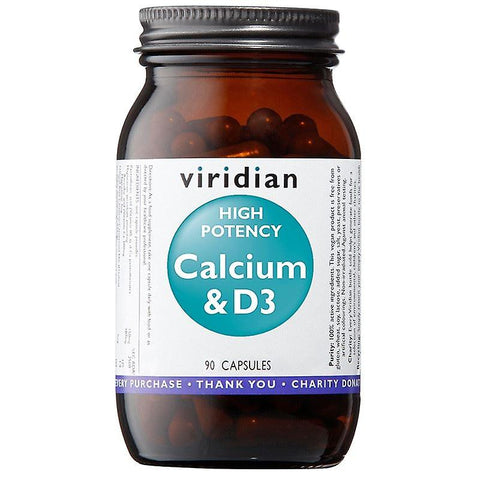 Viridian High Potency Calcium & Vitamin D3, 90 caps