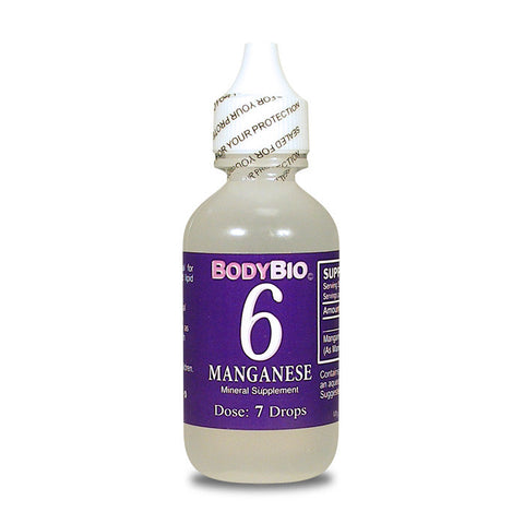 BodyBio Ionic Liquid Mineral 6 Manganese 60ml