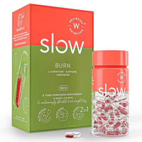 Wellbeing Nutrition Slow - Burn Capsules - Metabolism, Helps Burn Fat, Energy (60 capsules)