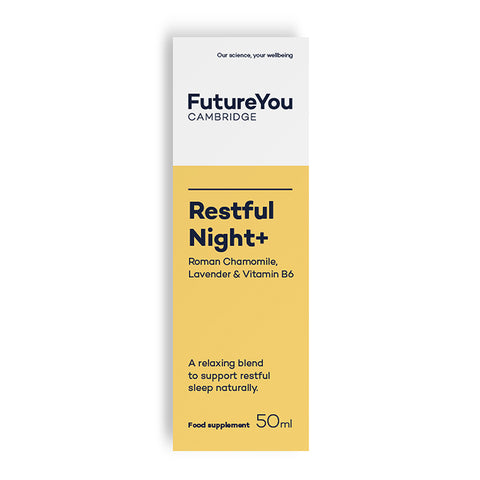 Restful Night with Roman Chamomile Extract - Easy to Absorb Formulation - Vegan Suitable - 28 Day Supply - Developed by FutureYou Cambridge