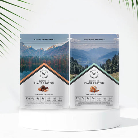 Wellbeing Nutrition Superfood Plant Protein Flavor Combo