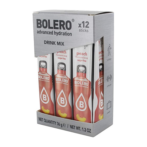 Bolero Advanced Hydration, Peach Flavour, 3g/pc, Pack Of 12